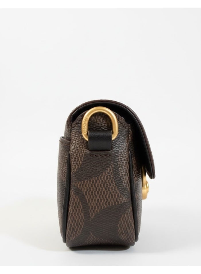 coachoutlet Coach 'Signature' Crossbody Bag - Dark Brown - Gold Hardware - Classic Design - Image 5